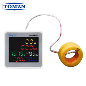 TOMZN 6IN1 Vôn Kế Ampe Kế Màn Hình Kỹ Thuật Số 50-300VAC 50/60Hz Đo Công Suất Hoạt Động Đồng Hồ Đo Năng Lượng Cho Nguồn Cung Cấp Điện DIY
