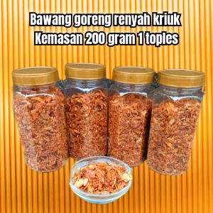 bawang goreng renyah siap santap 1 toples 200 gram
