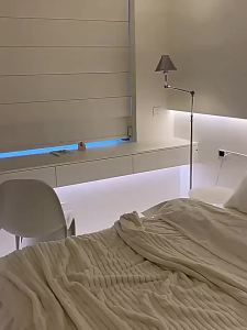 ZUOMU | Giường Đôi Hiện Đại Kiểu Vải Linen