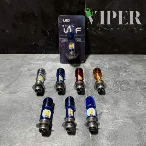 Bohlam LED 12 Mata High Low Beam H6 Putih/Kuning dan Putih/Putih Lampu Depan LED Motor Bebek Matic Hii Low AC DC