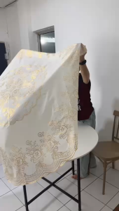 Taplak Meja Makan Bulat JUMBO Diameter 150cm Motif Bunga Taplak Meja Tamu Bulat Besar Premium D-L-01