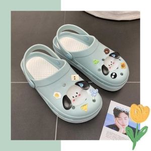 Tsion ฮอตไอเท็ม รองเท้าแตะหัวโต  สีพาสเทล แบบทูโทน หวานละมุนละไมสุดๆ ดีไซน์ออกแบบมาเก๋มากพร้อมตัวติดน้องหมาแสนน่ารัก กดเลย