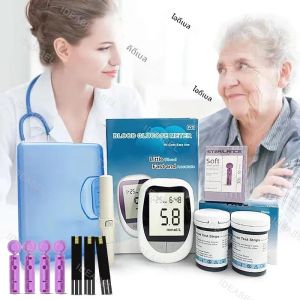 Medical Glucometer 50 pcs/100 pcs แถบทดสอบ Lancets เลือดกลูโคส Meter Kit Sugar Monitor Glucometro สําหรับโรคเบาหวาน Mg/mmol