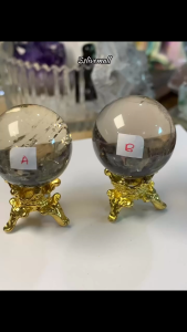 Johor seller ✅fast shipping💛 天然黄茶冰透水晶球 🔮 Natural Smoky Quartz Sphere
