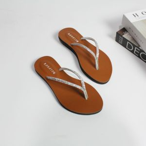 Sandal Jepit Teplek Wanita Permata Bawah Karet