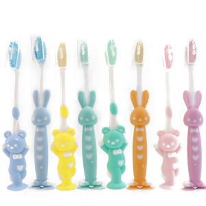 4 PCS latihan kanak-kanak bayi Soft-bristled kartun antibakteria berus gigi untuk kanak-kanak gigi COD bersih