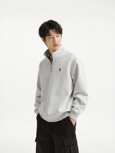 Hotwind | Áo Hoodie Cổ Trụ Dây Kéo Mới Thu