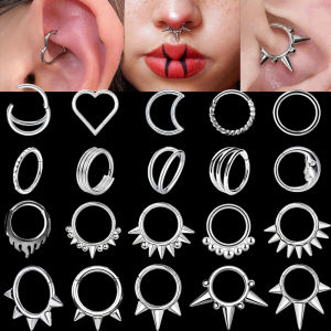 1PC Stainless Steel Nose Piercing Sharp Cone Septum Clicker Helix Ear Piercings Ear Tragus Cartilage Conch Daith Rook Piercing