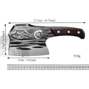 High Carbon Steel Manual Forging Knife Household Slicing and Meat Cutting Knife Chef Specific Axe Bone Chopping Knife