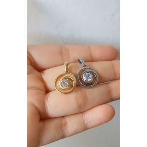 Liontin Kalung Titanium Anti Karat Garden Tanpa Kalung Wanita Terbaru Permata Zircon - Lovelybutik