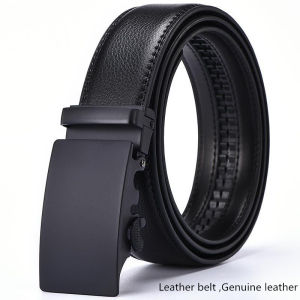 Mens Leather Belt Strap Hip Hop Style Waist Belt Buckle Closure Single Circle Belt for Trousers 3.5cm Width Durable