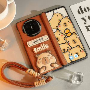 Ultra-Thin Handheld Crossbody Rope Phone Case for Huawei Mate X5 New Model X6 Foldable Screen X3 Collector Edition Magnetic Center Full Cover Anti-Fall Womens Style