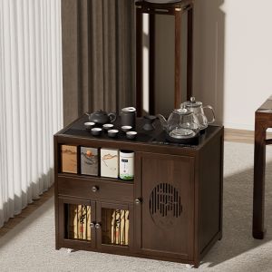 Movable Tea Table Kettle Integrated Balcony Small Table-Chair Set For Home Tea Cabinet Non-Solid Wood Tea Car Tea Side Table