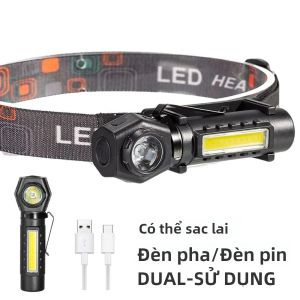 Siêu sáng Led Đèn Pha có thể sạc lại đèn pin với XPE COB hạt và đuôi nam châm mục đích kép làm việc ánh sáng không thấm nước