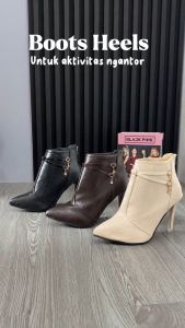 PINKEY P286 Sepatu Boots Murah Wanita Terkini Heels Terlaris Populer