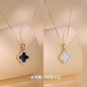 Kalung Titanium Black White Bisa Bolak Balik Hitam Dan Putih Fashion Style K765 - STAY COOL SHOP