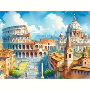 Kayou | Large Size Jigsaw Puzzle 500/1000/1200/2000 Pcs Roman Colosseum Theme Jigsaw Puzzles for Adults Stress Relief Toys Gift