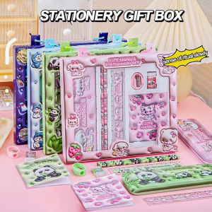 Stationery set with Pencil box pencil Ruler Eraser Pencil Sharpener for School Stationery Gift