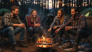 BITUO เตาปิ้งย่างพกพาเล็ก พับได้ แบบตะแกรง ขนาด 38.7*15*12cm สแตนเลส