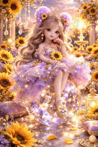 KAYOU | Cute Princess Diamond Painting Square Mosaic Embroidery Handicrafts Cross Stitch Diamond Art Full Crystal Decor