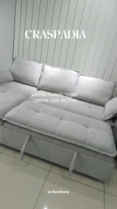 F&F: Craspedia L Shape Sofa bed /Multifunction Luxury Pull Out Sofa/sofa ruang tamu