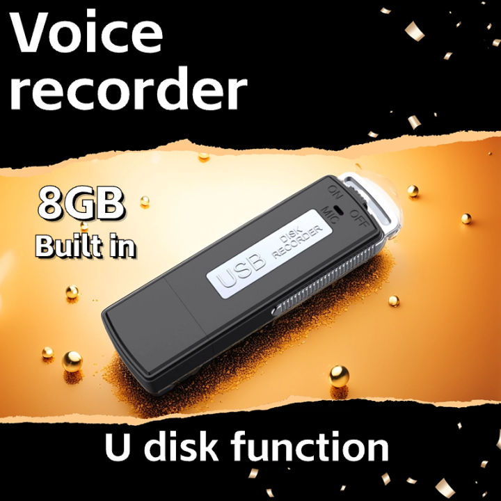 Portable Voice Recorder Device Mini Spy Wireless 8GB U disk function 8