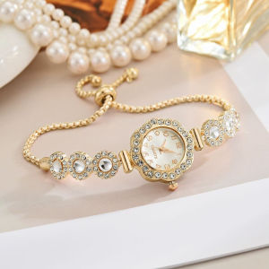 Elegant Rhinestone Women Watches Fashion Ladies Bracelet Strap Quartz Wristwatch Reloj Mujer Girls Clock Gift (Without Box)