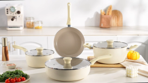 Redchef  Sea Series Nonstick Ceramic Rock Frying Pan 20/24/28cm Non PFAS PTFE & PFOA Suitable For All Stovetops Wok Frying Pan 20cm 24cm 28cm