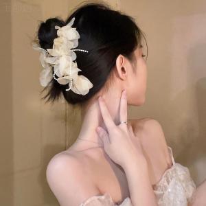 กิ๊บติดผมรูปดอกไม้ขนาดใหญ่สำหรับผู้หญิง ทรงสัมผัสหรูหรา ทรงธรรมชาติ ทรงนางฟ้า ทรงสัตว์ทะเล ตกแต่งผม จี้ผม