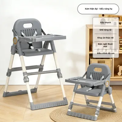 AMEITO | Ghế Ăn Dành Cho Bé Điều Chỉnh Được và Có Thể Mang Đi