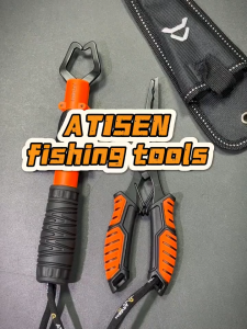 2PCS Fishing Pliers Set Fish Lip Gripper Stainless Steel Fishing Tool Curved Nose Hook Remover Bait Tackle Accessories