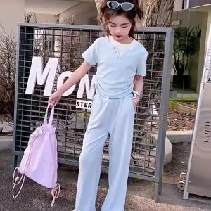 2pcs Girls Set for 7-16years old Girls Suit Terno Outfits for Kids Girl Summer Fashion Teenage Clothes Set Casual Kids Wear Set Hot Sale Set ng damit para sa batang Girl