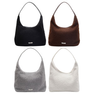 กระเป๋าตุ๊กตาสะพายไหล่การแสวงหาสำหรับผู้หญิงน่ารักปุยกระเป๋าถือโท้ทขนปุยขนาดใหญ่กระเป๋าโท้ทสำหรับสุภาพสตรีกระเป๋าแต่งเฟอร์ Faux ช้อปปิ้งเดทกระเป๋า