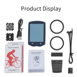 USB-C Rechargeable Bicycle Computer Waterproofing Large Screen Ultra-Long Standby Cycling Speedometer Odometer Bike Accessory