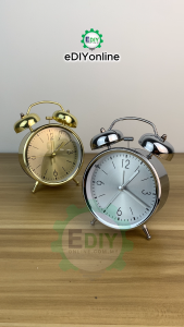 【𝐅𝐑𝐄𝐄 𝐁𝐀𝐓𝐓𝐄𝐑𝐘 𝐀𝐀𝐗𝟏】Luxury Quartz Alarm Clock Loud Sound Twin Bell Jam Tidur Loceng Klasik Digital Analogue Desk Bed Home Office 闹钟