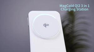 Wireless Charger Qi2 3 in 1 15W Fast Charging Station Stand Folding Holder