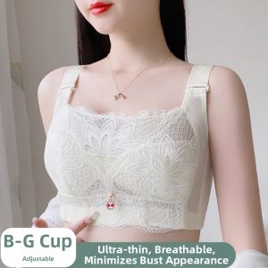Large Size Wireless Bra Prevents Sagging And Side Fatigue Full Cup Lace Design Youthful Womens Underwear Comfortable Cotton