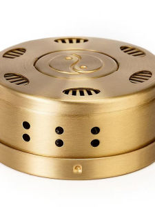 Thickened Hollow Copper Moxibustion Box Portable Full Body Moxibustion Device Heat Therapy Massager round Shape Health Care Equipment