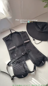 FICOOL Running Hydration Vest Reflective Waterproof Hiking Backpack Multi-Pocket Water Bottle Bag
