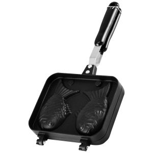 【Fast delivery】 Double Fish Shaped Waffle Pan Aluminum Alloy Non-Stick Fry Pan for Easy Taiyaki and Fish-Shaped Treats
