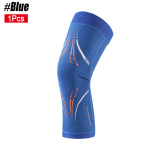 1/2Pcs Knee Brace with Muscle Patch Protective Ring & Anti-slip Silicone Strip Leg Compression Sleeves - SportsRunningCycling