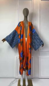 WINYI-Womens Jeans Kimono Elegant Overcoat Long Coat Maxi Dress Open Abaya Summer