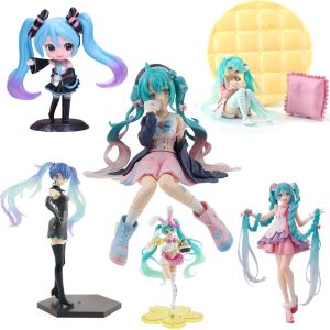Bandai | Hot Kawaii Girl Hatsune Miku Anime Figure Fashion Subclture Miku Action Figure Birthday Gift PVC Collection Model Doll Toys