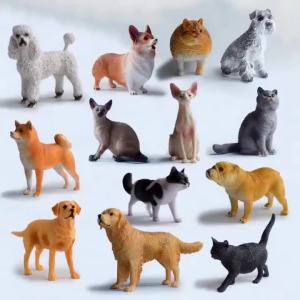 2 types of PVC simulated cat and dog models | Corgi Golden Retriever Fat Orange Tabby | Christmas/New Years season/Easter/Valentines Day gifts | Pet House Decorative Ornaments | Home desktop office desktop potted plants entrance hall teaching d...