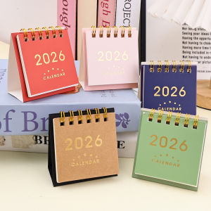 YESPERY 2026 Mini Simple Small Desk Calendar Pocket Portable Calendar Punch Plan Desktop Decoration