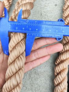 Nylon Rope Yellow Imitation Hemp Rope Polyester Three Stranded Rope Landscape Guardrail Decoration Protection Brown Coffee Lint-Free Khaki