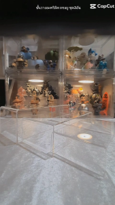 ชั้นวางโชว์สินค้า ของสะสม โมเดล อะคริลิคใส แบบตัวยู หนา 3มม. เพิ่มพื้นที่ในตู้โชว์ มีให้เลือก4ไซส์