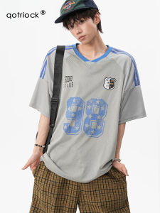 QOTRIOCK | Mesh Breathable Quick-Dry Loose Sporty T-Shirt 5/6 Sleeve