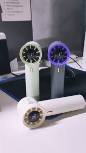V2S Fast1 Mini Fan Handheld USB Rechargeable 100 Level Adjustment Speed LED Digital Display Electric Fan
