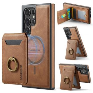 2-in-1 Detachable Magnetic Wallet with Card Holder Phone Case for Samsung Galaxy S25 Edge S24 Plus S23 S26 Ultra Leather Cover
